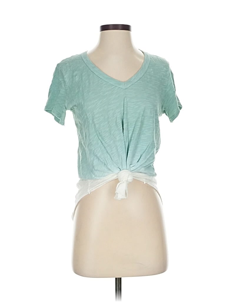 Pre-owned Left Of Center Short Sleeve T-shirt In Blue