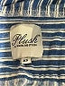 Plush 100% Rayon Stripes Blue 3/4 Sleeve Button-Down Shirt Size XS - photo 7