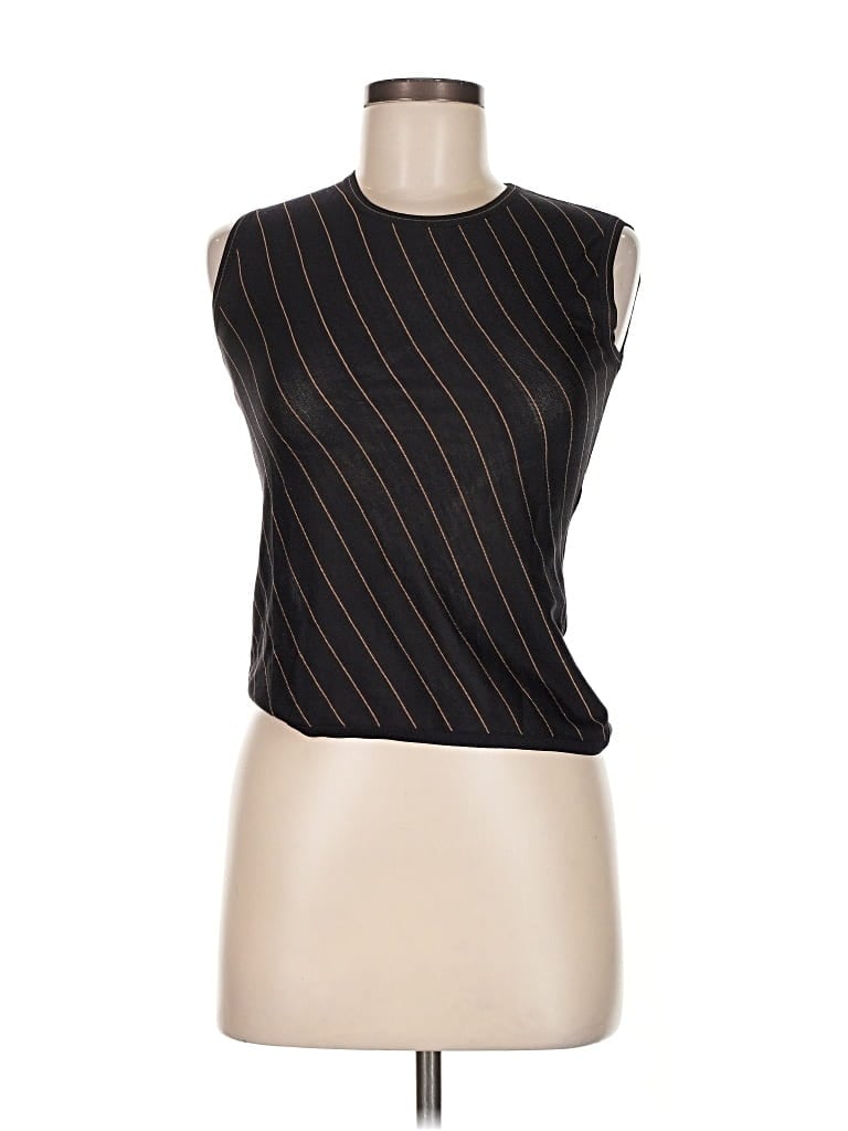 Pre-owned Akris Silk Cardigan Sweater In Black