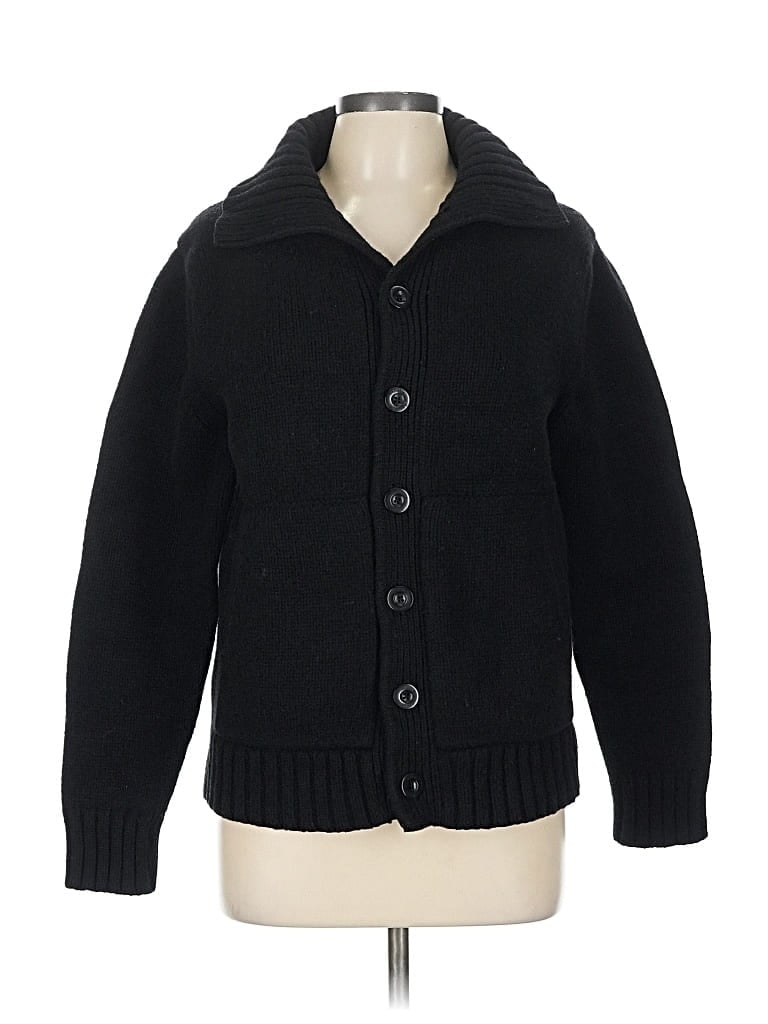 Pre-owned Banana Republic Factory Store Wool Cardigan Sweater In Black