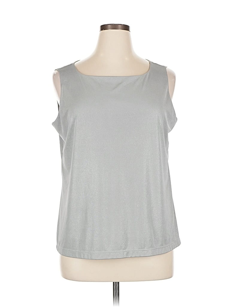 Pre-owned Travelers By Chico's Sleeveless T-shirt In Silver
