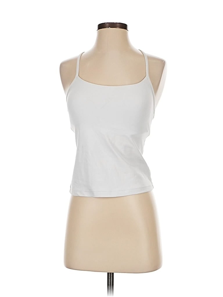 Pre-owned Crz Yoga Tank Top White Halter Neckline Tops