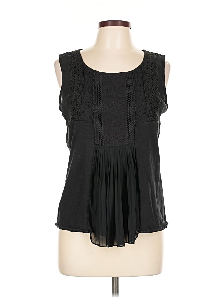 Pre-owned Coldwater Creek Sleeveless Blouse In Black