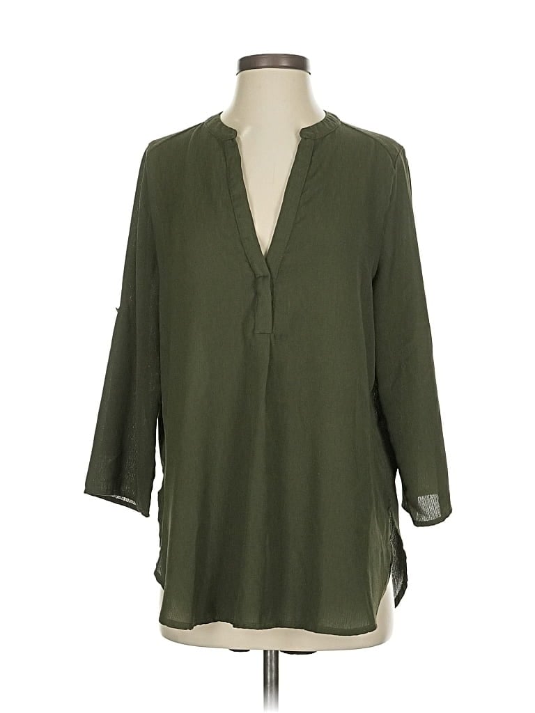 Pre-owned Mod Ref 3/4 Sleeve Blouse In Green