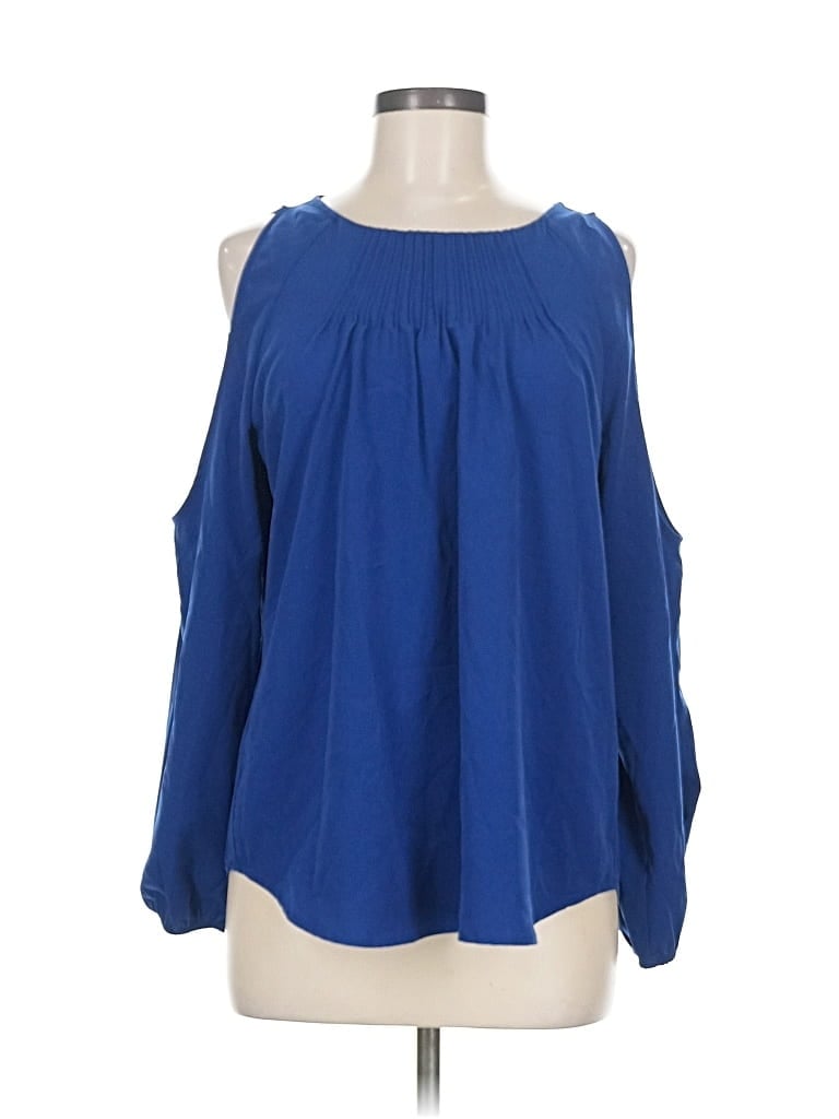 New York And Company 3/4 Sleeve Blouse In Blue