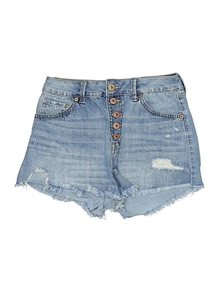 REWASH Pre-owned Denim Shorts In Blue