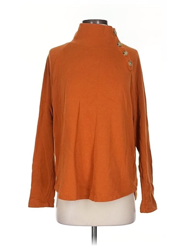 Pre-owned J.crew Factory Store Turtleneck Sweater In Orange