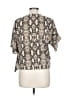 Blu Pepper Silver Short Sleeve Blouse Size L - photo 2