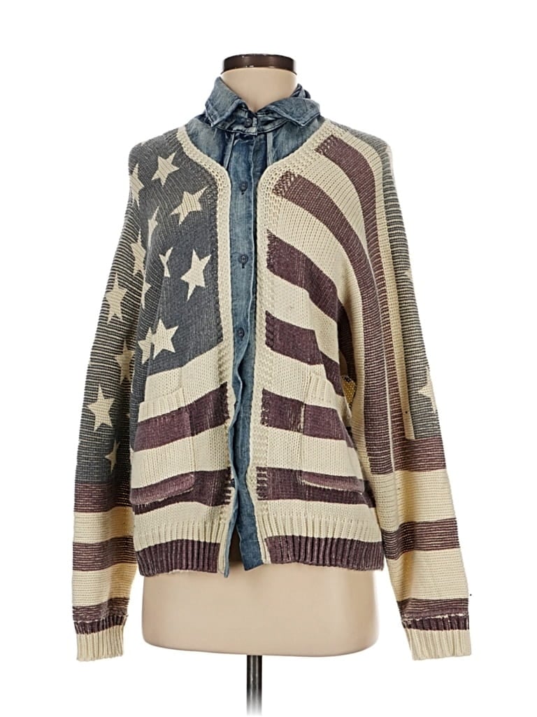 Pre-owned Assorted Brands Cardigan Sweater In Brown