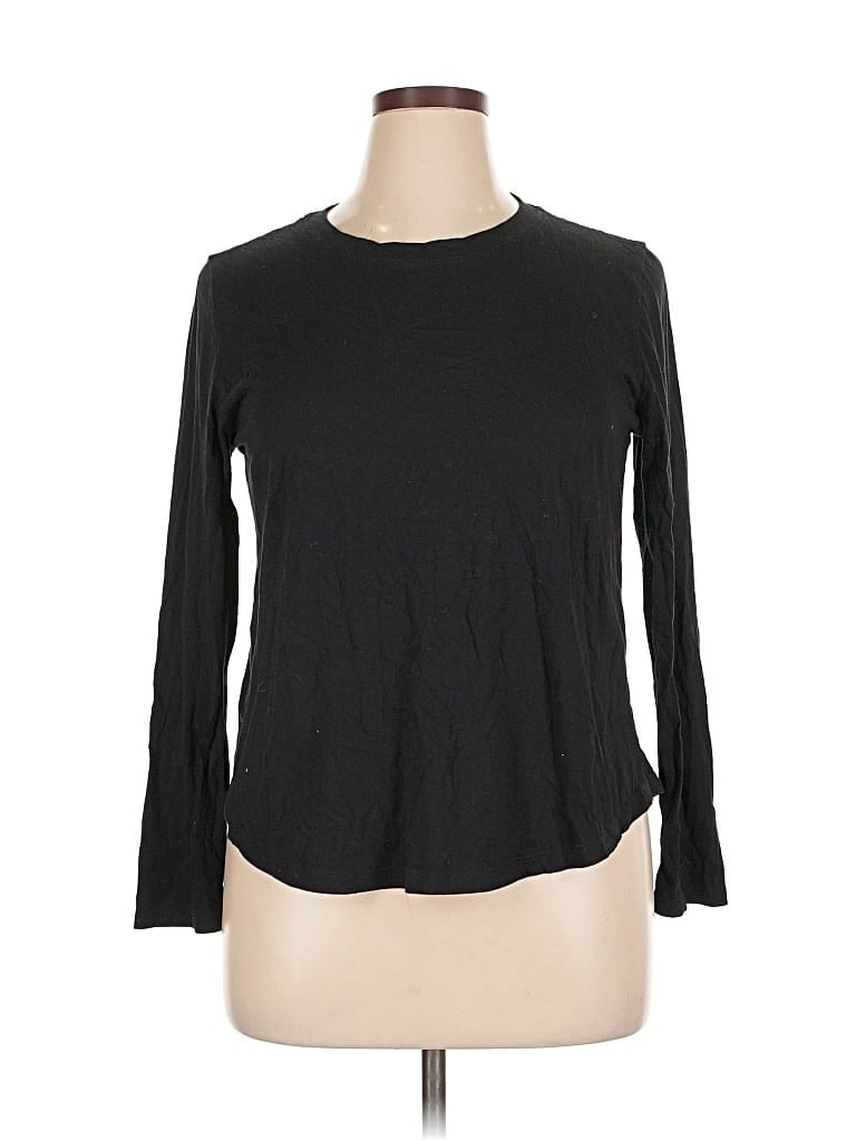 Pre-owned Ann Taylor Loft 3/4 Sleeve T-shirt In Black