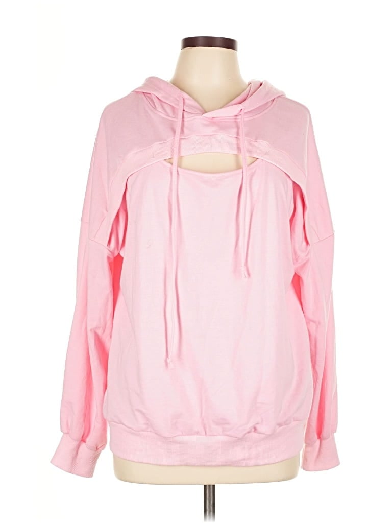 Pre-owned Unbranded Pullover Hoodie In Pink