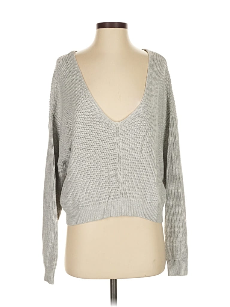 Pre-owned Lulus Pullover Sweater In Silver