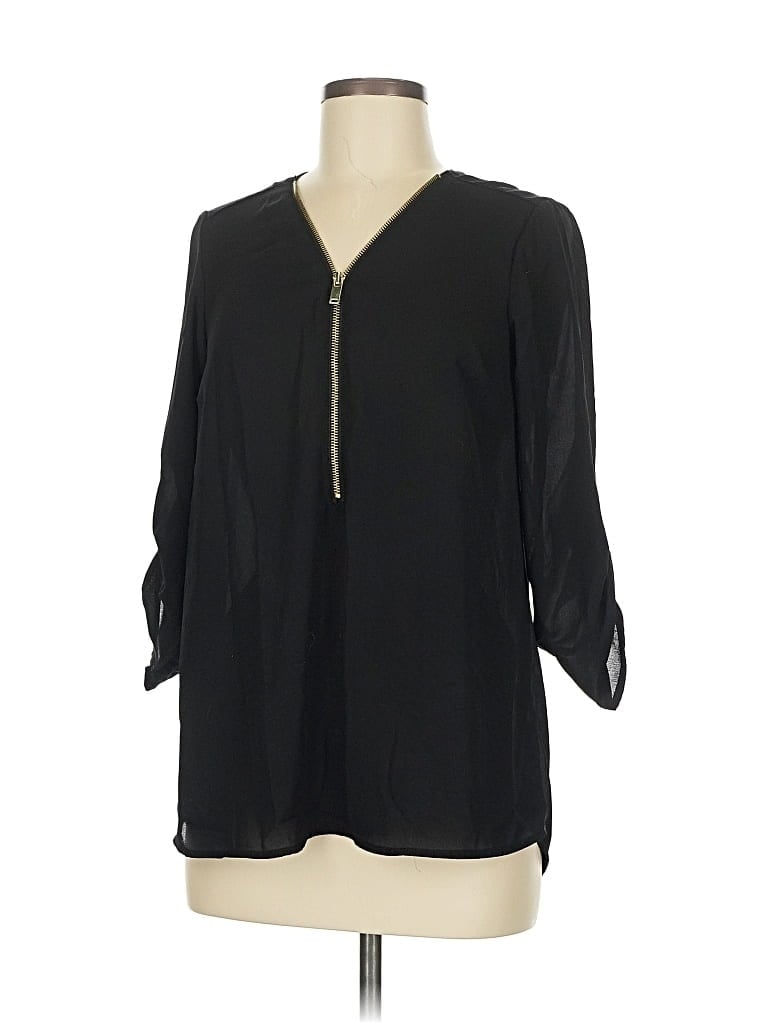 Pre-owned Rue21 3/4 Sleeve T-shirt In Black