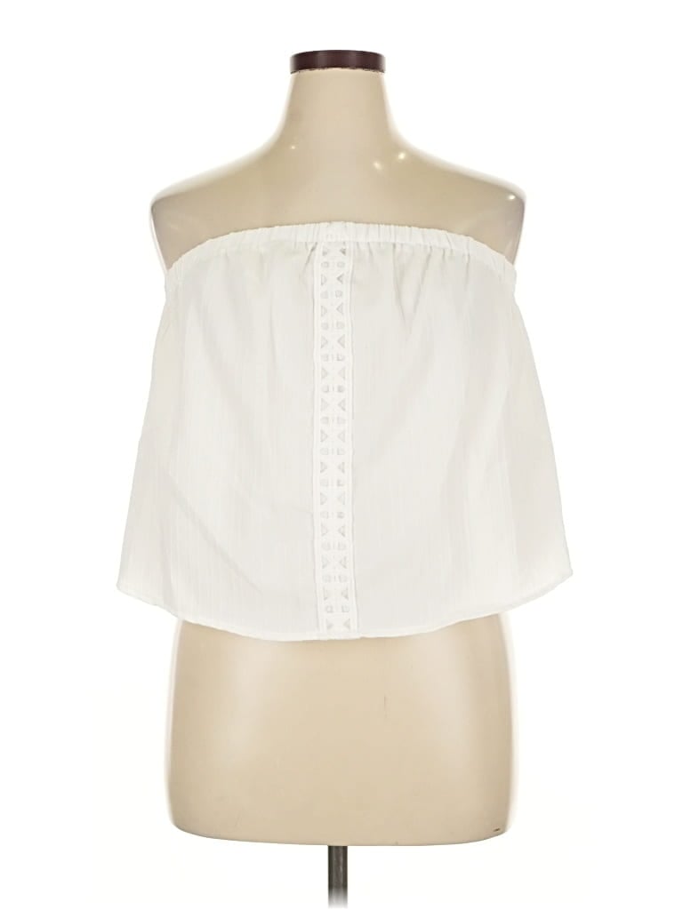 Pre-owned Shein Curve Tube Top White Strapless Neckline Tops