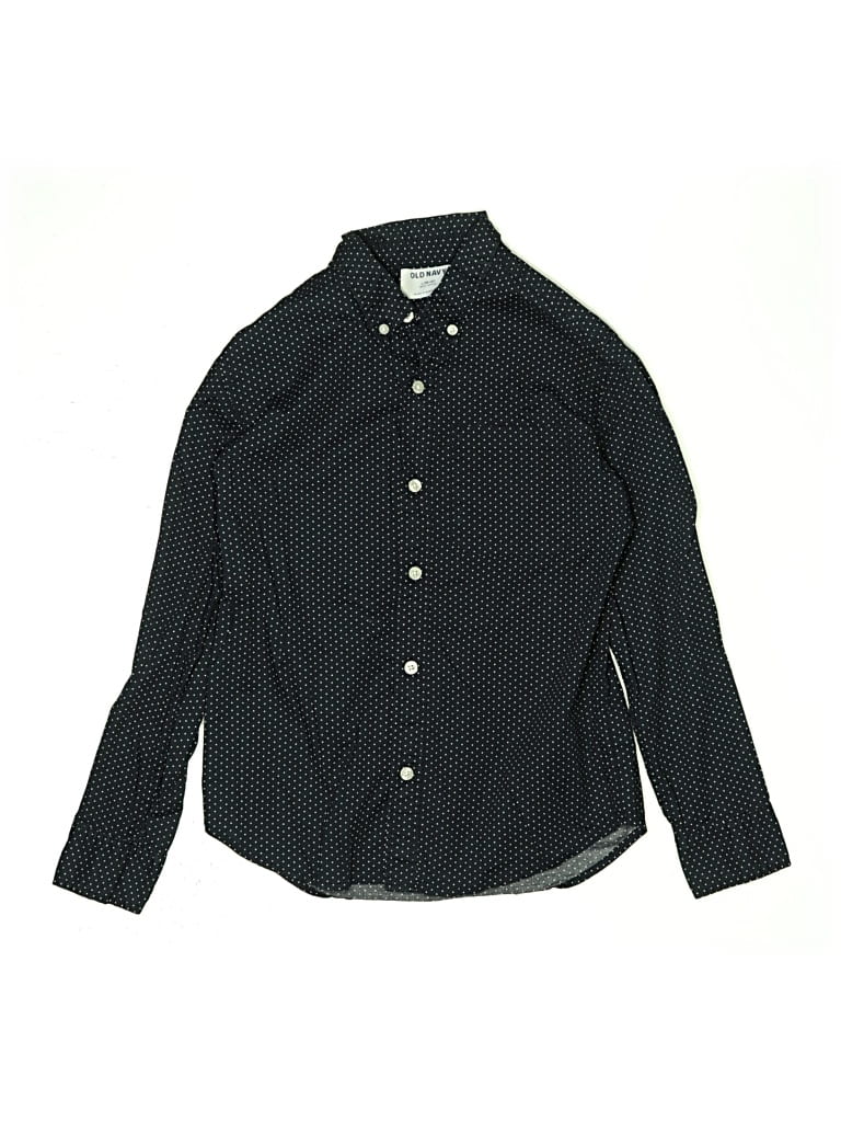 Pre-owned Old Navy Kids' Long Sleeve Button Down Shirt In Black