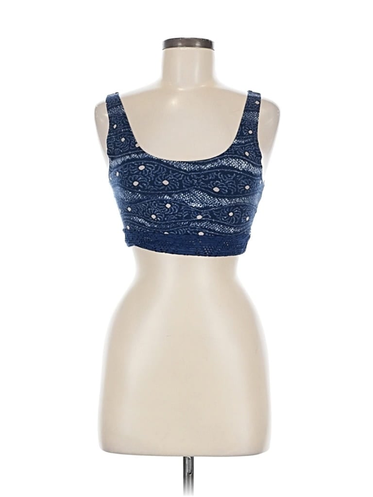Pre-owned Staring At Stars Sleeveless Top Blue Sweetheart Neckline Tops