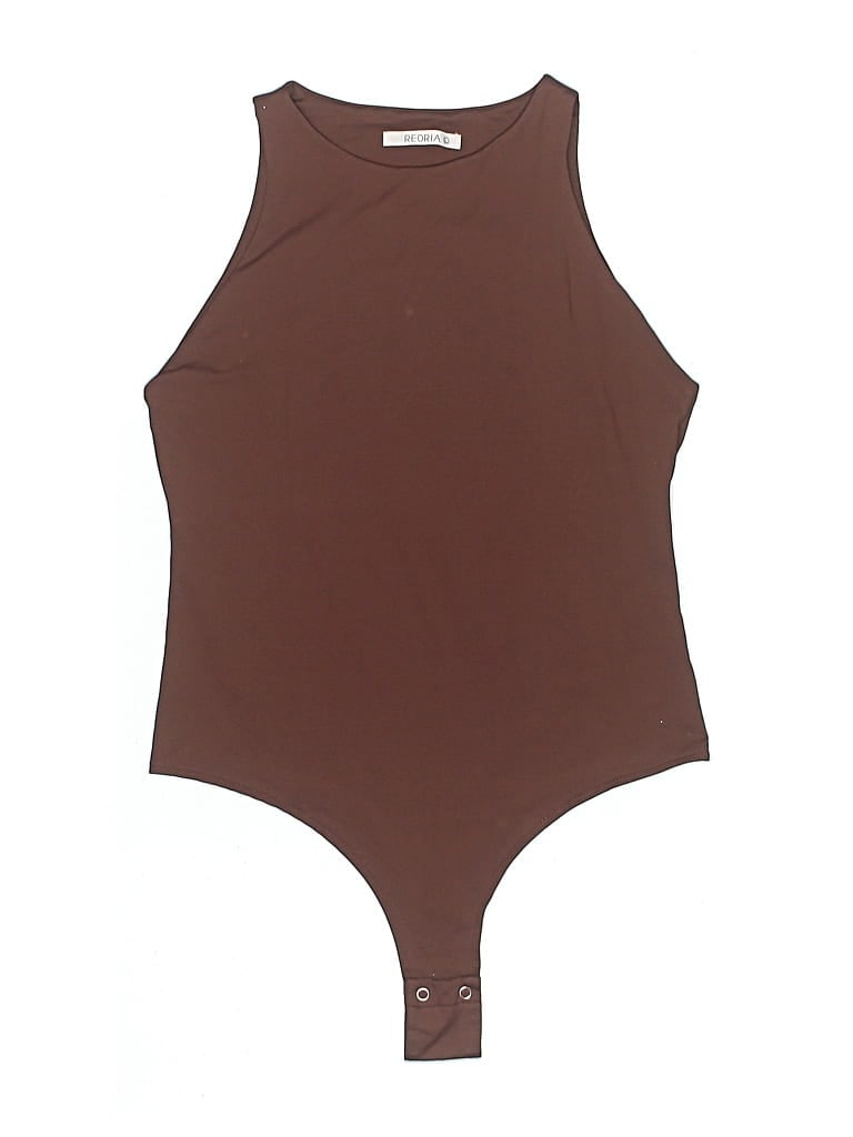 Pre-owned Reoria Bodysuit In Brown