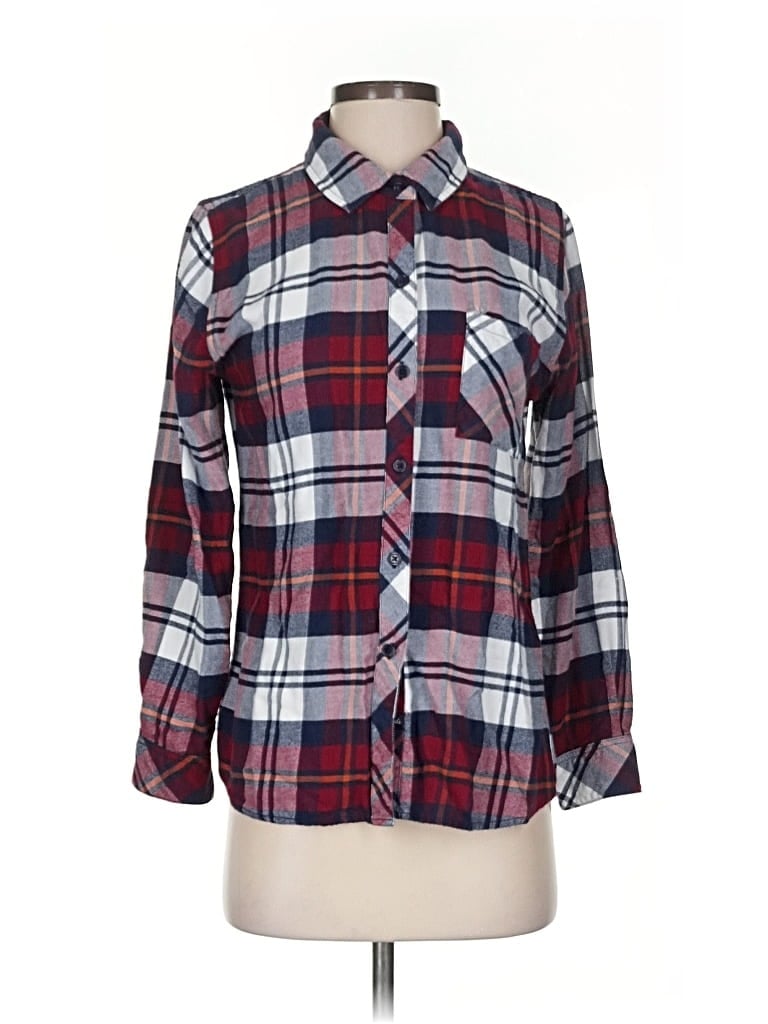 RAILS Pre-owned Long Sleeve Button Down Shirt In Burgundy