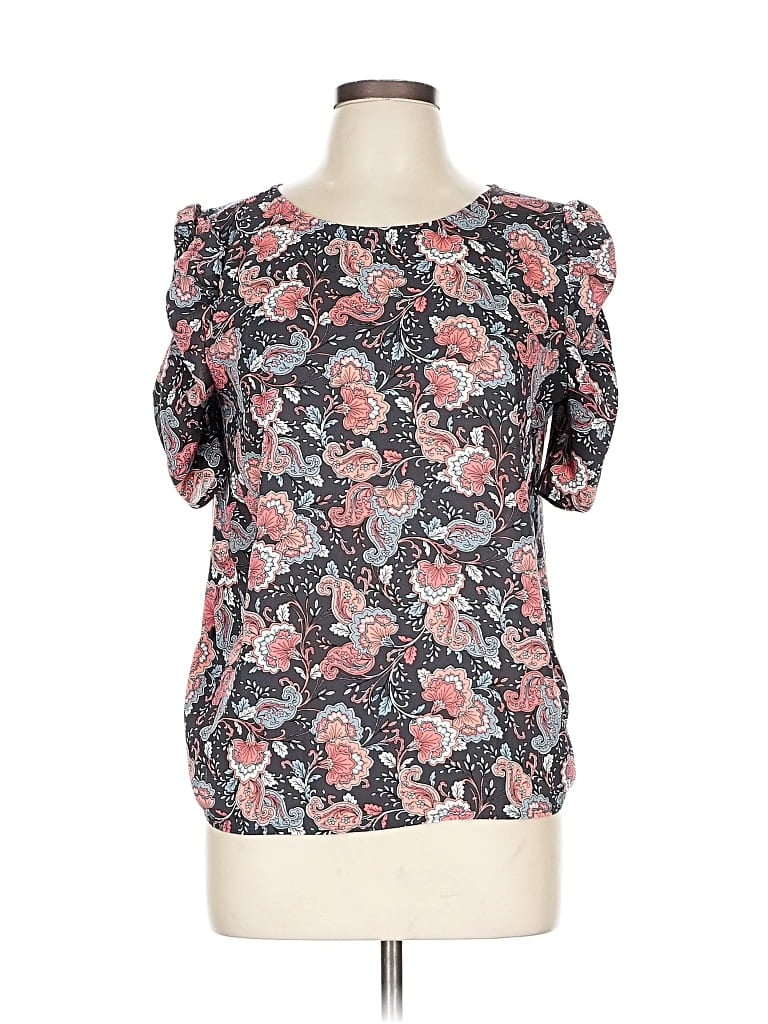 Pre-owned Ann Taylor Loft Outlet Short Sleeve T-shirt In Pink