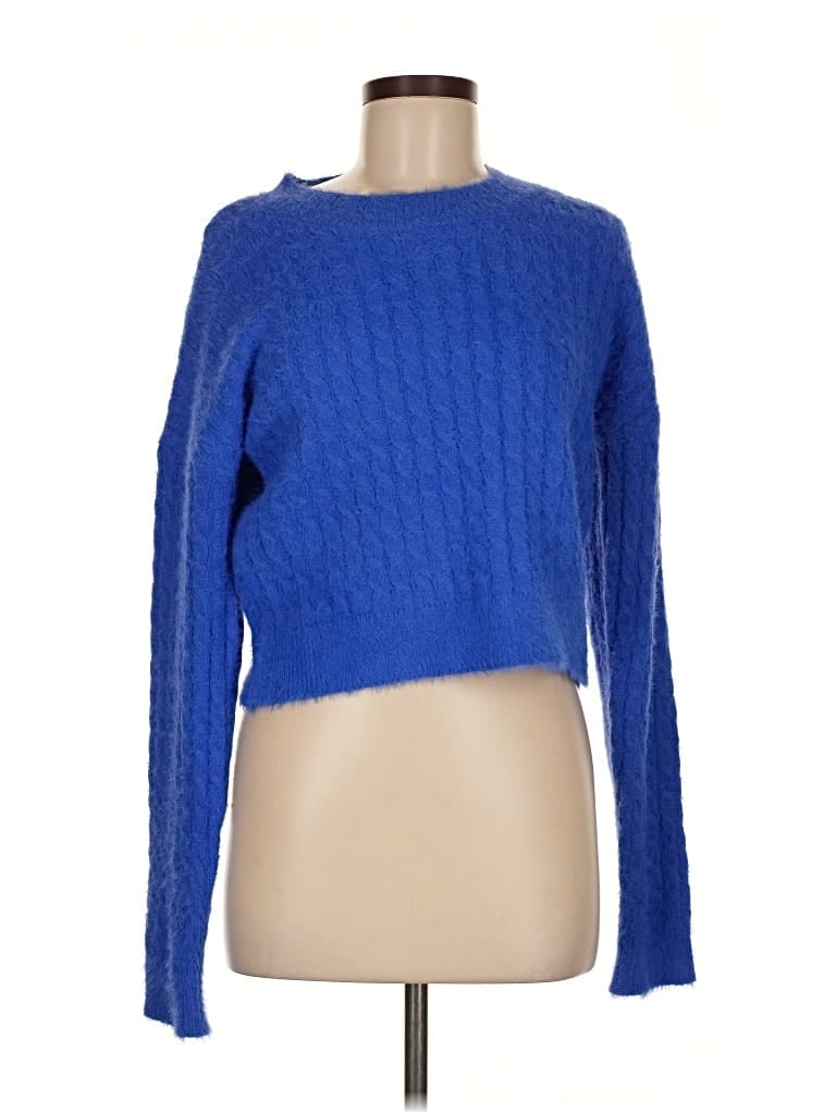 Pre-owned Missguided Pullover Sweater In Blue