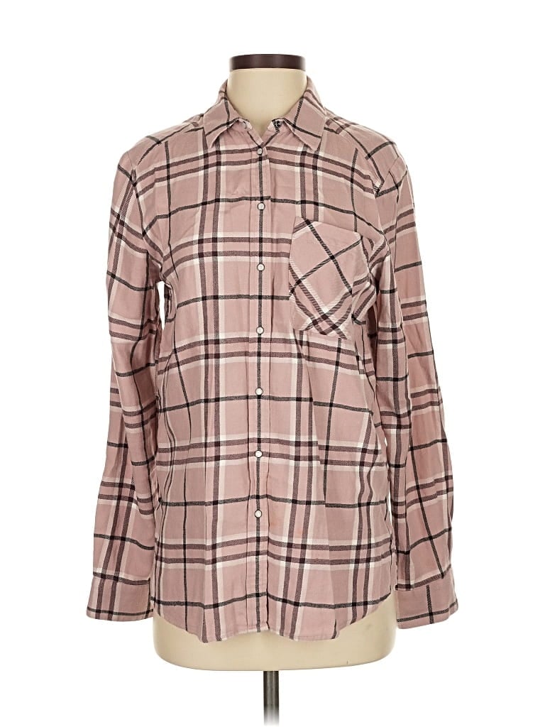 EXPRESS Pre-owned Long Sleeve Button Down Shirt In Pink