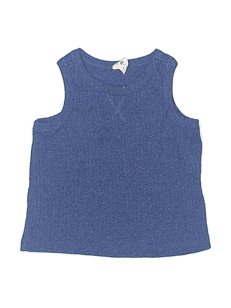 Pre-owned Kate Quinn Organics Kids' Sleeveless T-shirt In Blue
