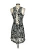 Eight Sixty 100% Polyester Paisley Gray Blue Casual Dress Size XS - photo 2