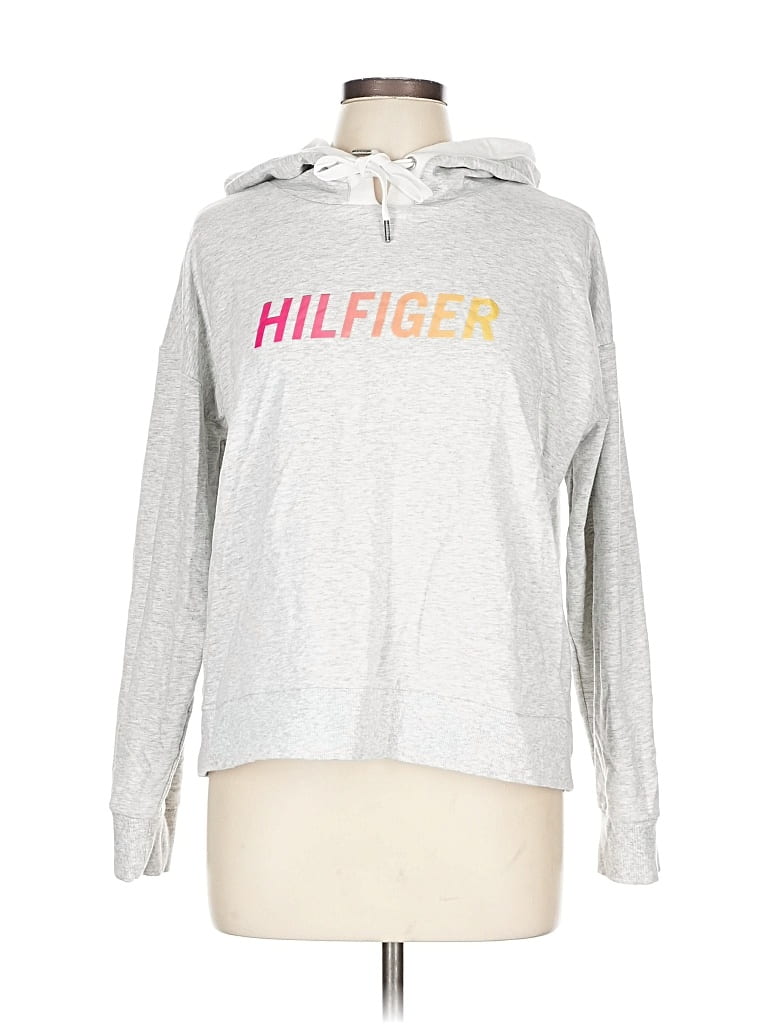 Pre-owned Tommy Hilfiger Sport Pullover Hoodie In Silver