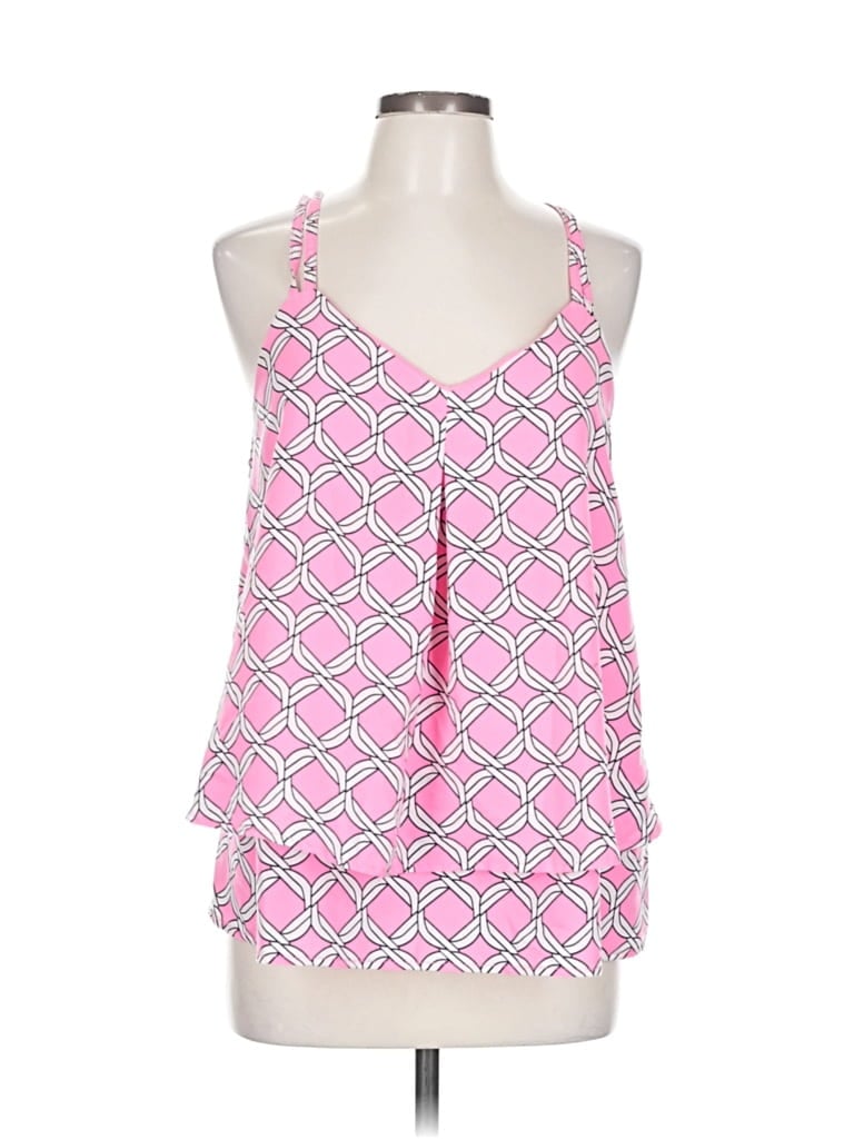 Pre-owned Crown & Ivy Tank Top Pink Halter Neckline Tops