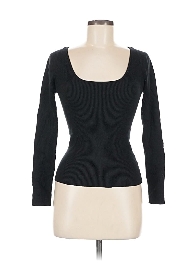 Pre-owned A New Day Long Sleeve Top Black Square Neckline Tops