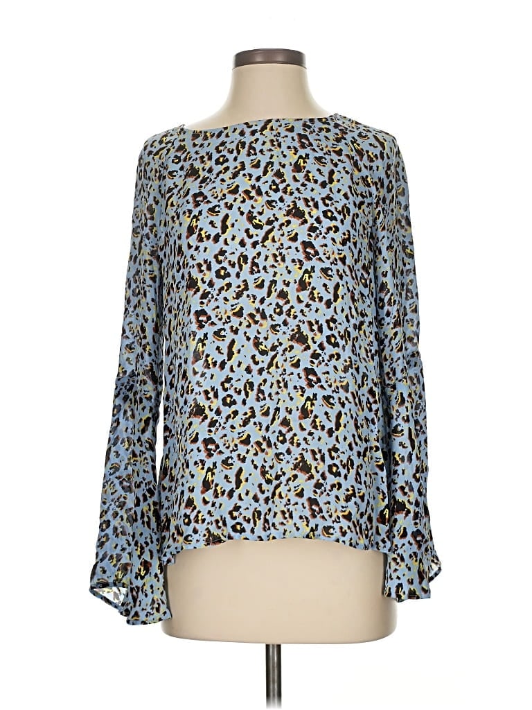Pre-owned L'agence Long Sleeve Blouse In Blue