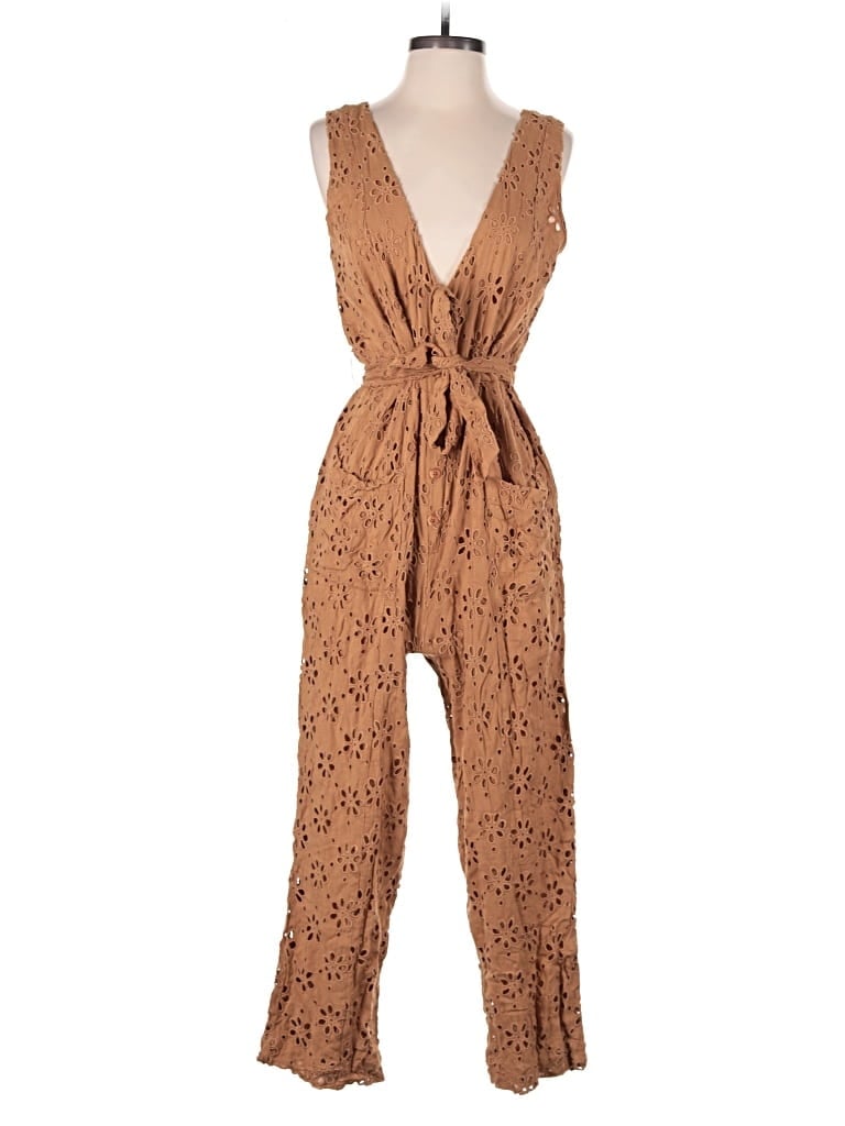 Pre-owned Amuse Society Jumpsuit In Brown