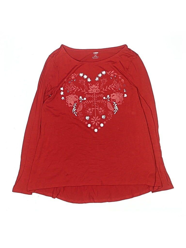 OLD NAVY Pre-owned Kids' Long Sleeve T-shirt In Red