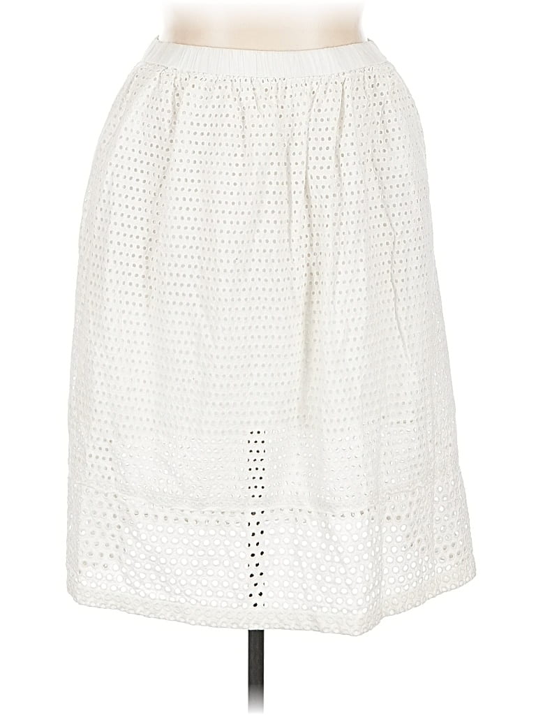 Pre-owned J.crew Factory Store Casual Skirt In White