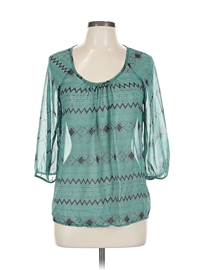 Pre-owned Soprano 3/4 Sleeve Blouse In Blue