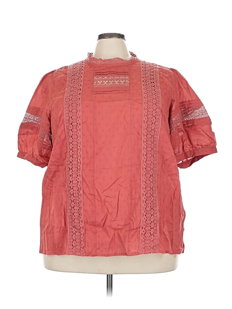 Universal Thread Short Sleeve Blouse In Pink