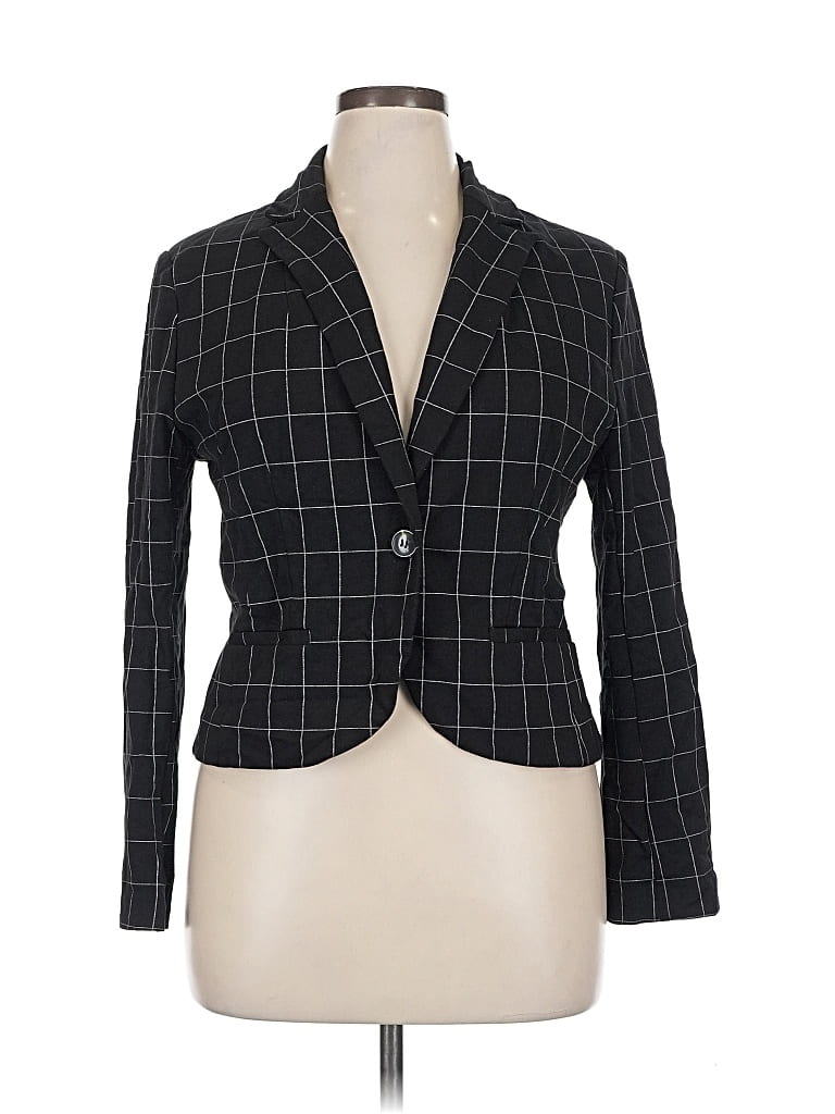 Pre-owned Amanda + Chelsea Blazer Jacket In Black