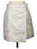 J.Crew Metallic Silver Faux Leather Skirt Size 2 - photo 1