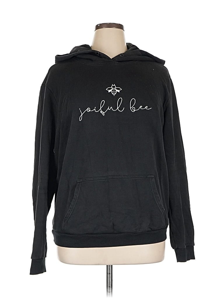 Pre-owned Assorted Brands Pullover Hoodie In Black