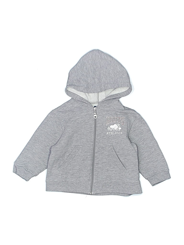 ROOTS Pre-owned Kids' Zip Up Hoodie In Gray