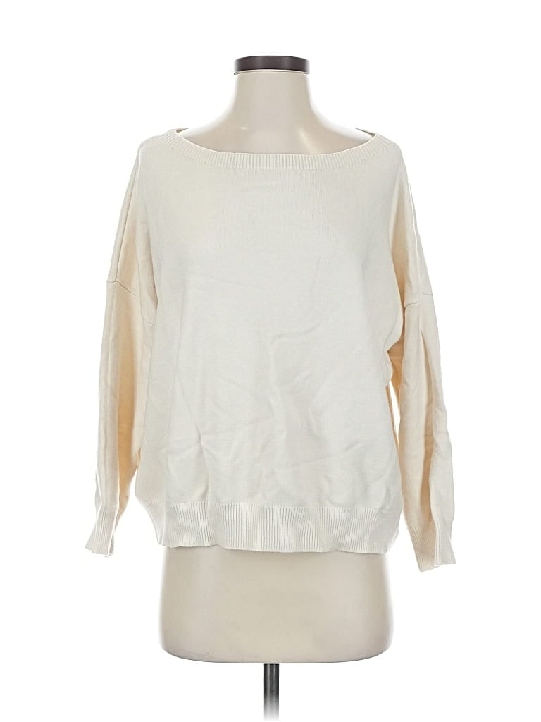 Pre-owned Unbranded Pullover Sweater In White