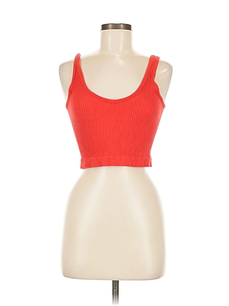 Pre-owned Out From Under Tank Top Red Strapless Neckline Tops
