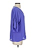 Crosby 100% Polyester Purple Short Sleeve Blouse Size XS - photo 4