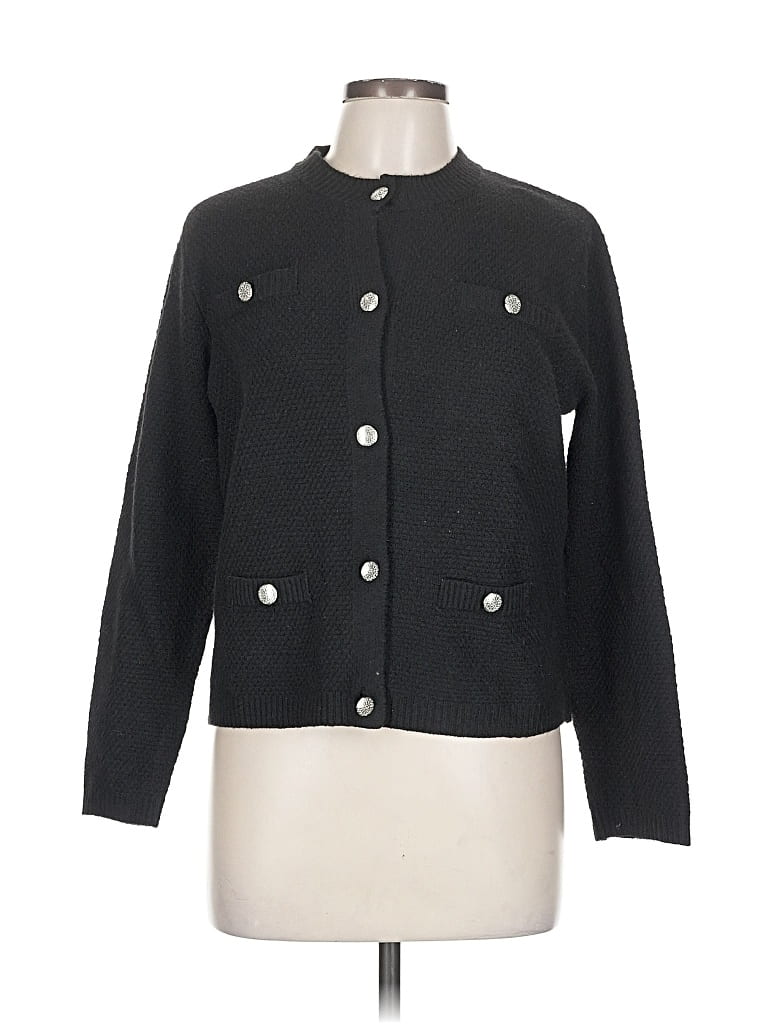 Pre-owned 89th & Madison Cardigan Sweater In Black