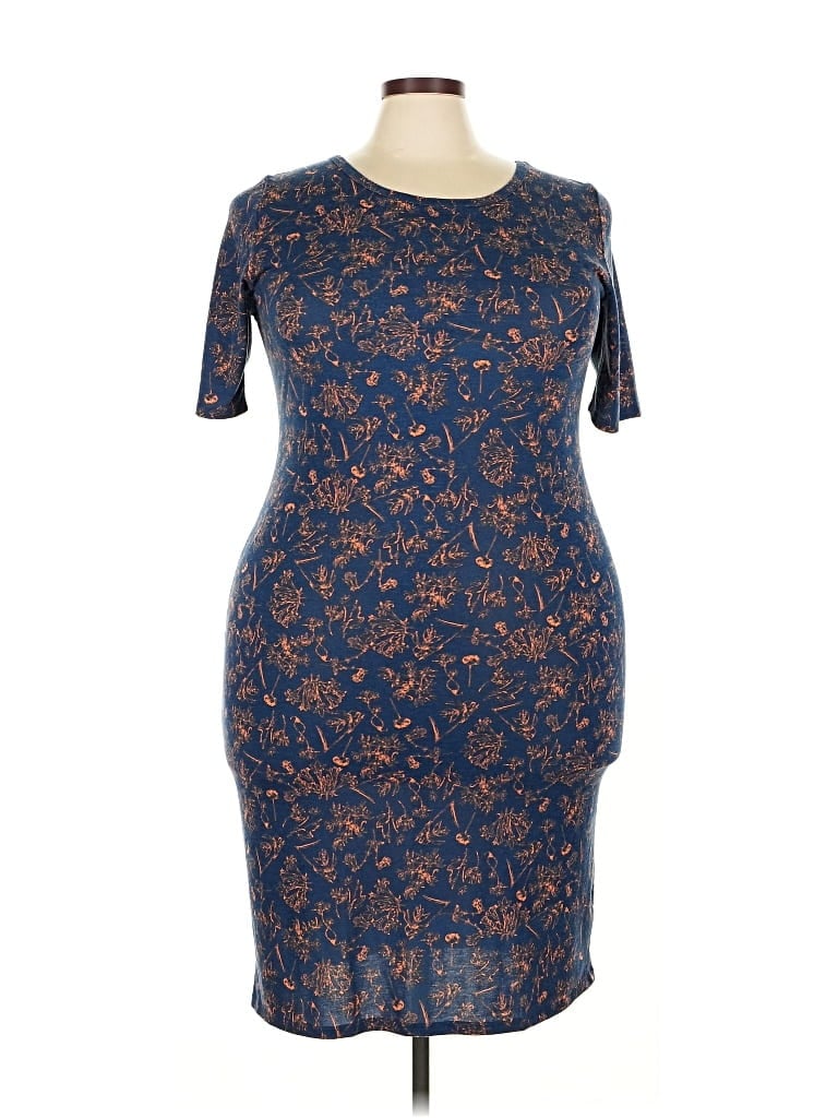 Pre-owned Lularoe Cocktail Dress In Blue