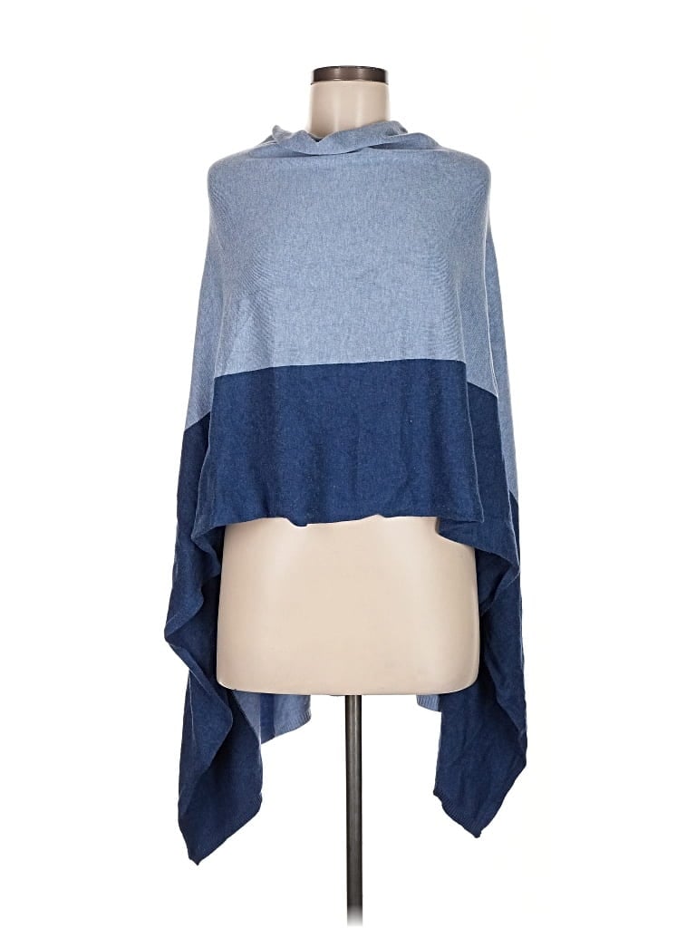 Pre-owned Shiraleah Poncho In Blue