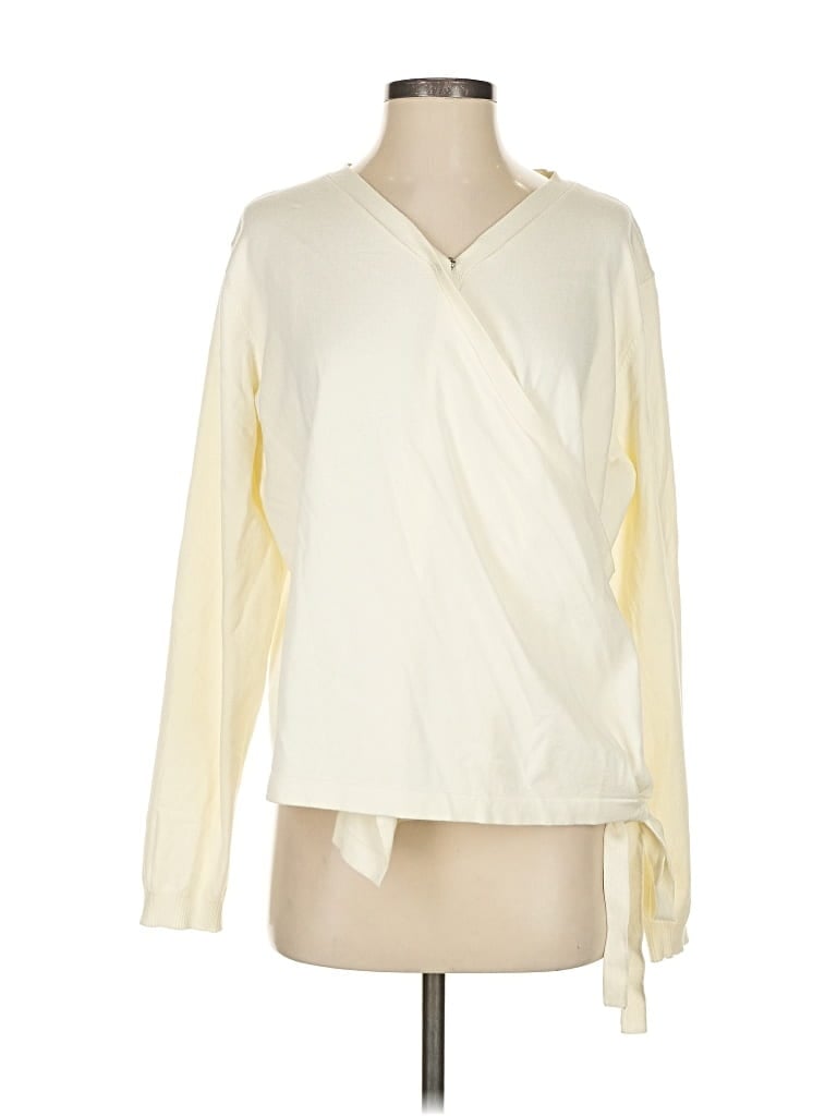 Pre-owned Assorted Brands Cardigan Sweater In White