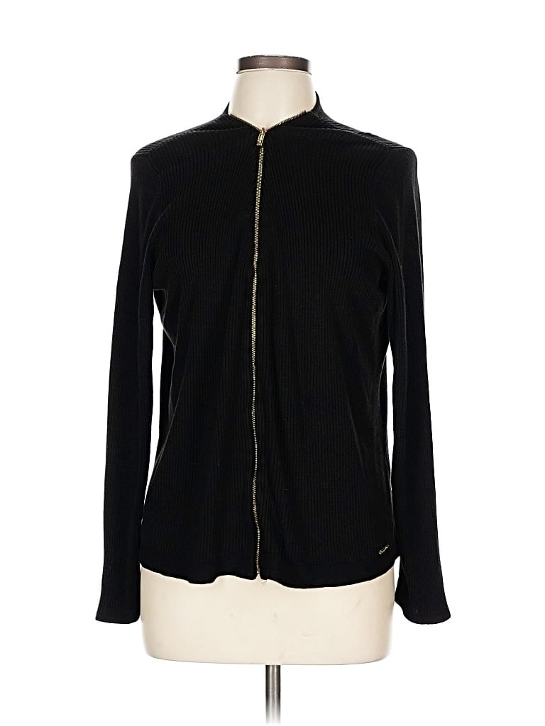 Pre-owned Calvin Klein Cardigan Sweater In Black