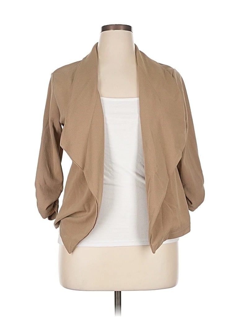 DOUBLJU Pre-owned Cardigan Sweater In Brown