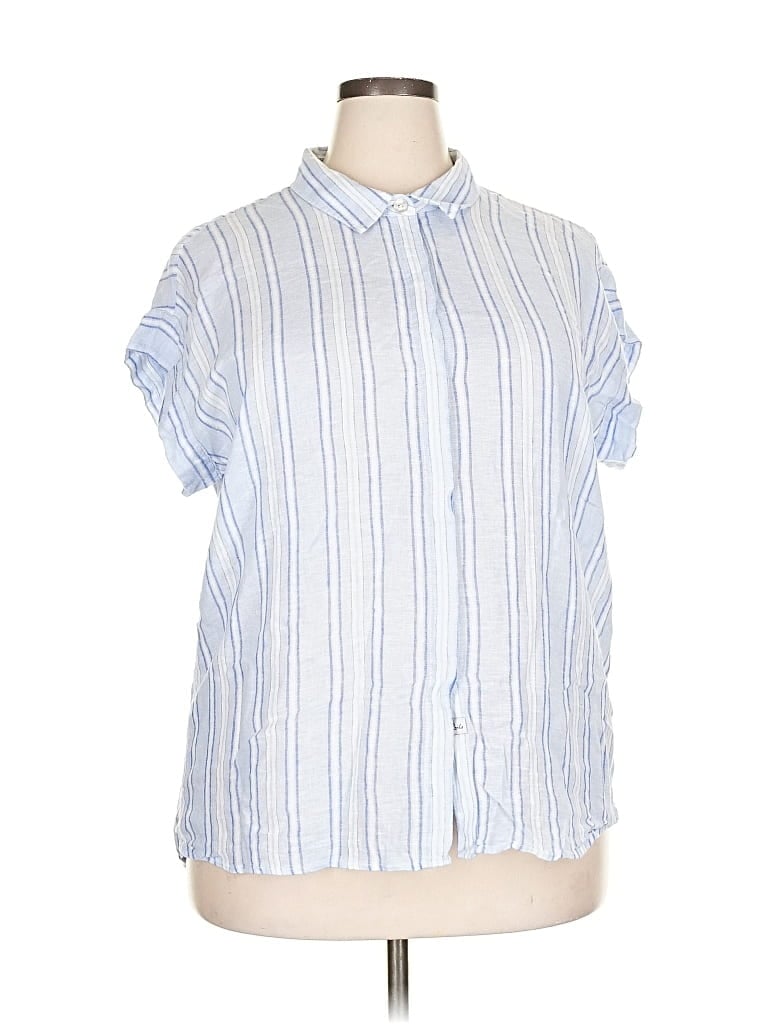Pre-owned Rails Short Sleeve Button Down Shirt In Blue